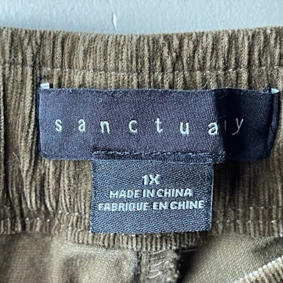 SANCTUARY Olive green Corduroy Cargo Jogger pull on Pants size 1X - Picture 15 of 16